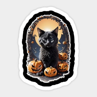 helloween party cat Sticker